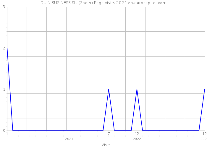 DUIN BUSINESS SL. (Spain) Page visits 2024 