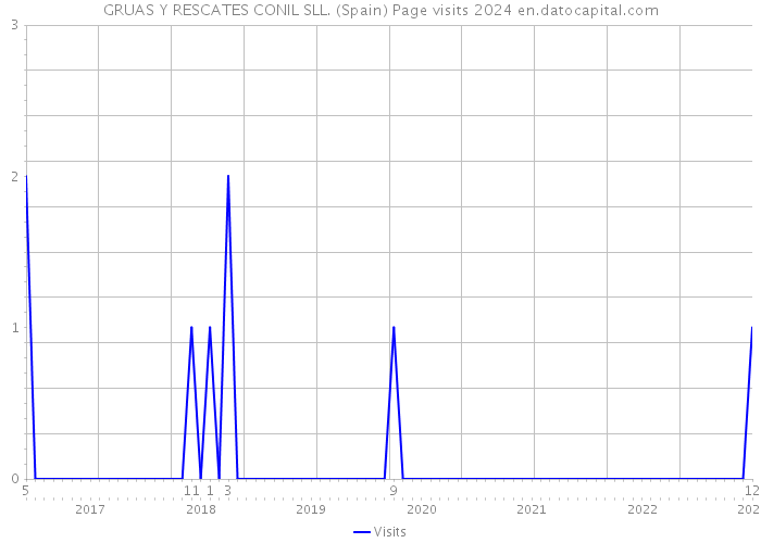 GRUAS Y RESCATES CONIL SLL. (Spain) Page visits 2024 