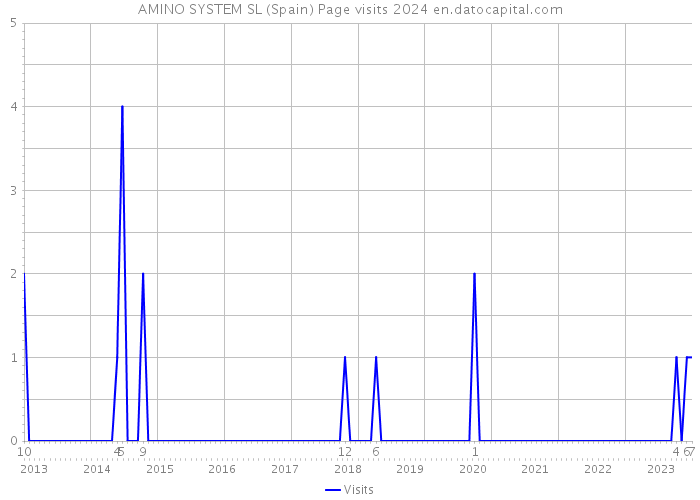 AMINO SYSTEM SL (Spain) Page visits 2024 