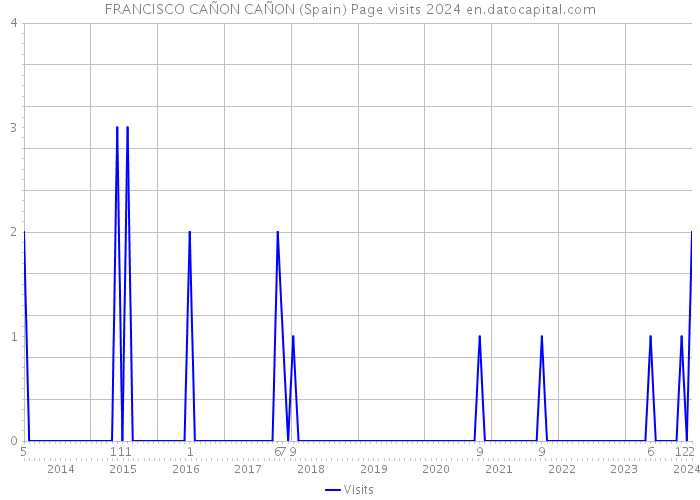 FRANCISCO CAÑON CAÑON (Spain) Page visits 2024 