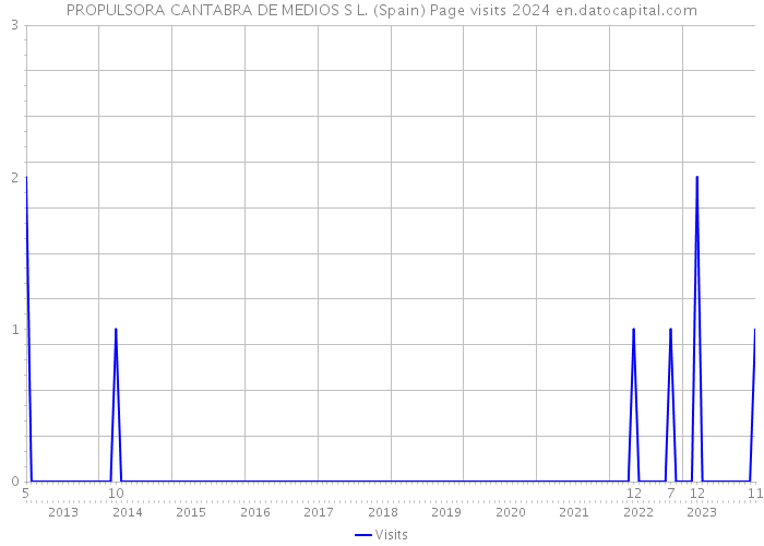 PROPULSORA CANTABRA DE MEDIOS S L. (Spain) Page visits 2024 