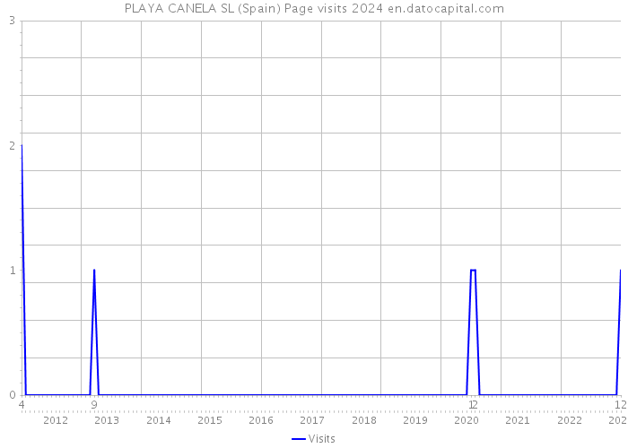 PLAYA CANELA SL (Spain) Page visits 2024 