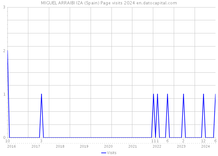 MIGUEL ARRAIBI IZA (Spain) Page visits 2024 
