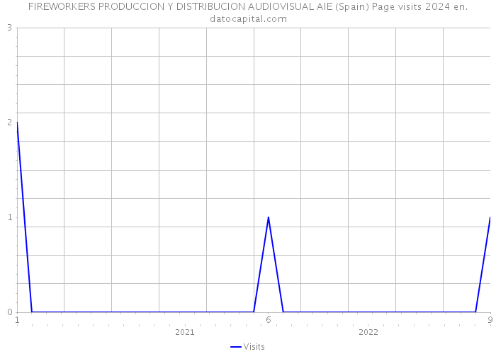 FIREWORKERS PRODUCCION Y DISTRIBUCION AUDIOVISUAL AIE (Spain) Page visits 2024 