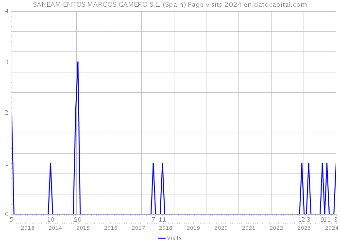 SANEAMIENTOS MARCOS GAMERO S.L. (Spain) Page visits 2024 