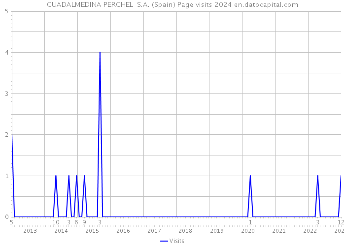 GUADALMEDINA PERCHEL S.A. (Spain) Page visits 2024 