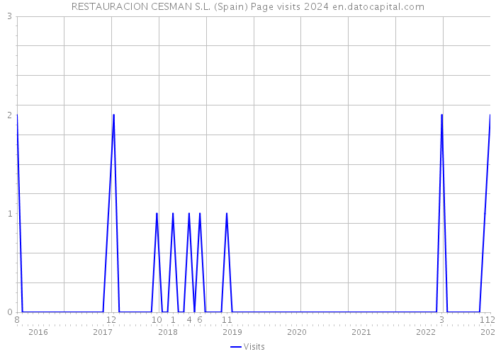 RESTAURACION CESMAN S.L. (Spain) Page visits 2024 