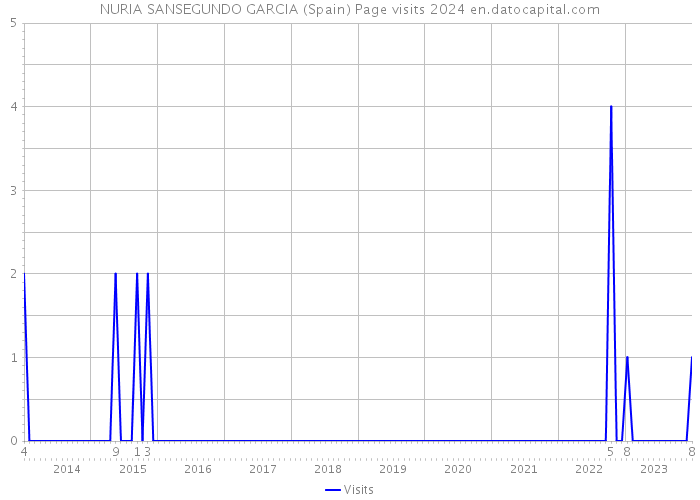NURIA SANSEGUNDO GARCIA (Spain) Page visits 2024 