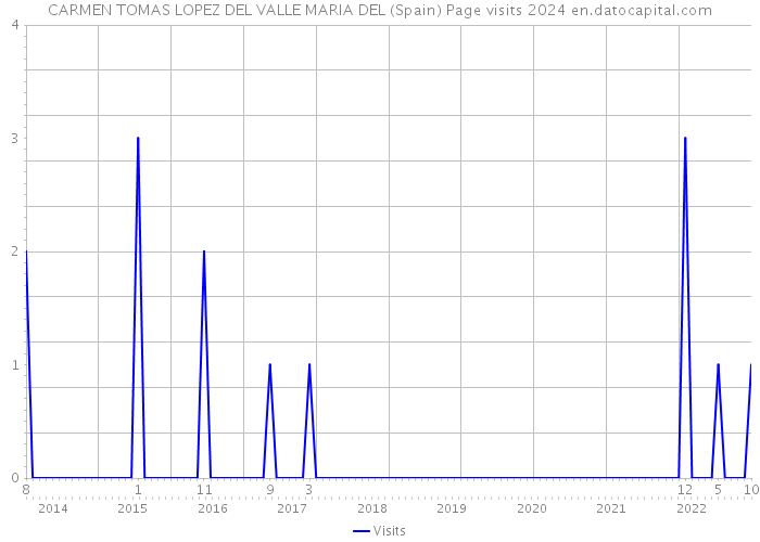 CARMEN TOMAS LOPEZ DEL VALLE MARIA DEL (Spain) Page visits 2024 