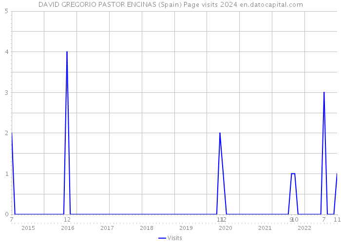 DAVID GREGORIO PASTOR ENCINAS (Spain) Page visits 2024 