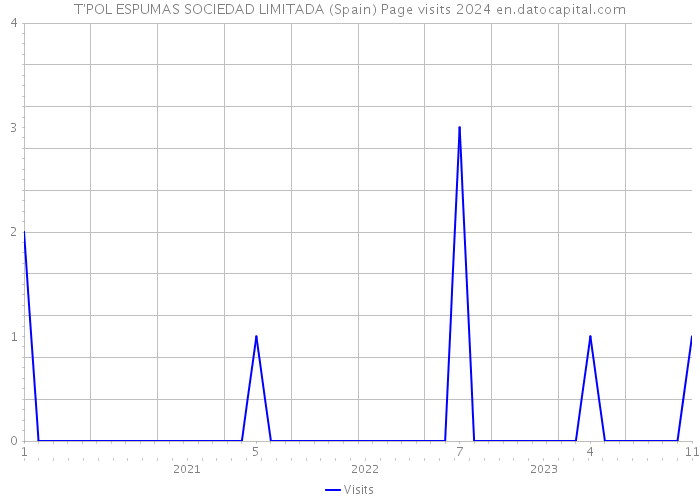 T'POL ESPUMAS SOCIEDAD LIMITADA (Spain) Page visits 2024 