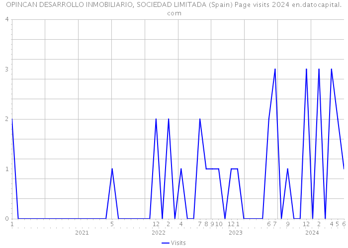 OPINCAN DESARROLLO INMOBILIARIO, SOCIEDAD LIMITADA (Spain) Page visits 2024 