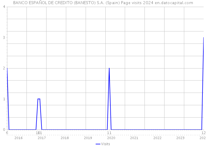 BANCO ESPAÑOL DE CREDITO (BANESTO) S.A. (Spain) Page visits 2024 