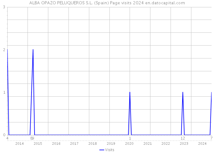 ALBA OPAZO PELUQUEROS S.L. (Spain) Page visits 2024 