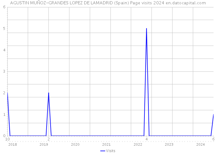 AGUSTIN MUÑOZ-GRANDES LOPEZ DE LAMADRID (Spain) Page visits 2024 