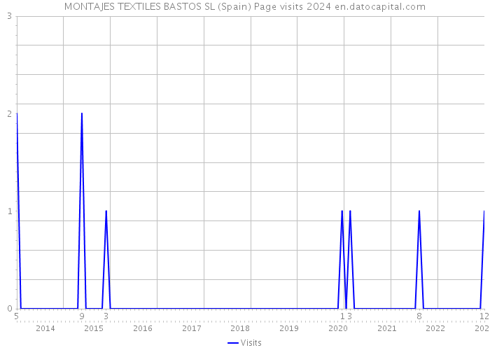 MONTAJES TEXTILES BASTOS SL (Spain) Page visits 2024 