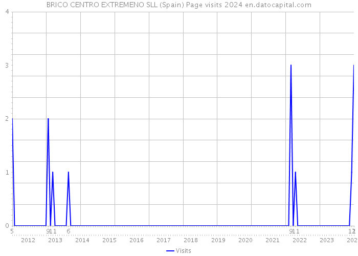 BRICO CENTRO EXTREMENO SLL (Spain) Page visits 2024 