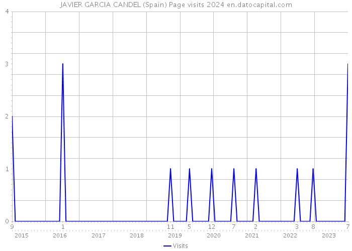 JAVIER GARCIA CANDEL (Spain) Page visits 2024 