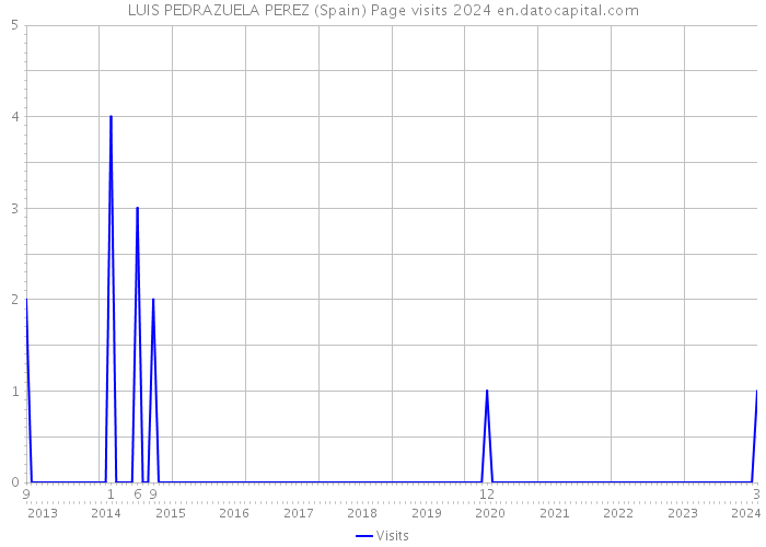 LUIS PEDRAZUELA PEREZ (Spain) Page visits 2024 