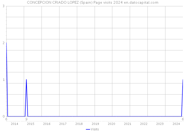 CONCEPCION CRIADO LOPEZ (Spain) Page visits 2024 