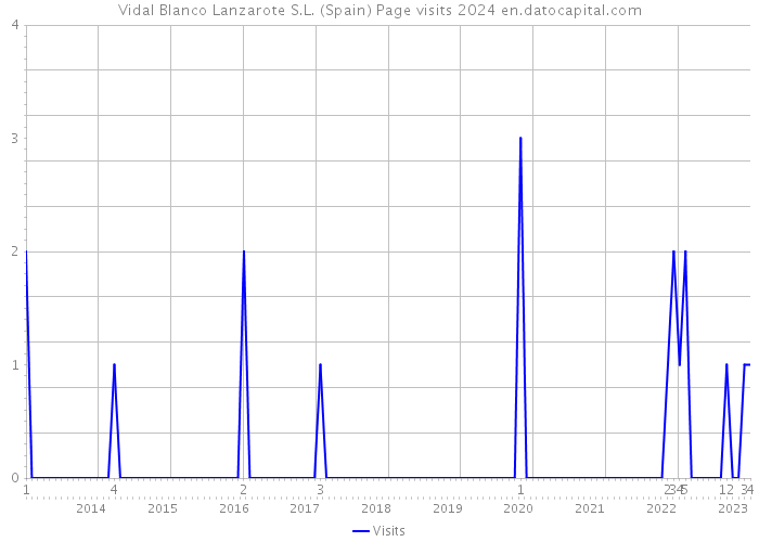 Vidal Blanco Lanzarote S.L. (Spain) Page visits 2024 