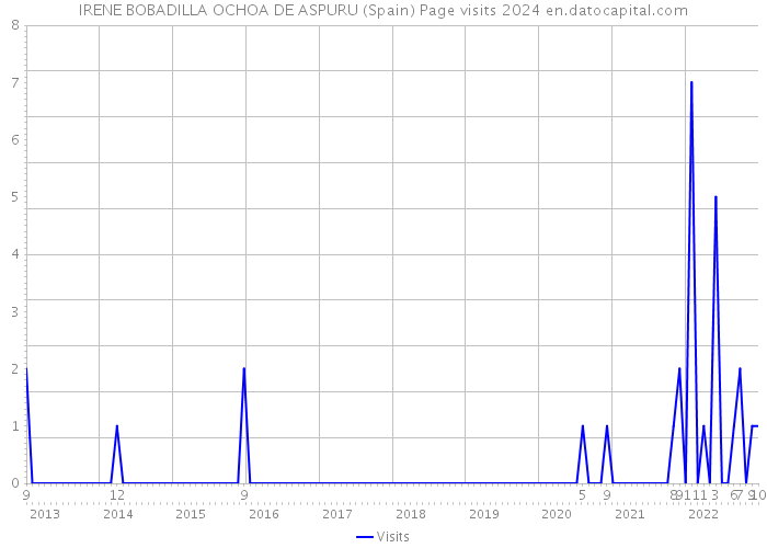 IRENE BOBADILLA OCHOA DE ASPURU (Spain) Page visits 2024 