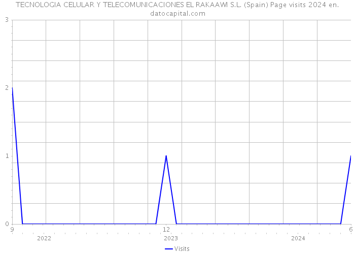 TECNOLOGIA CELULAR Y TELECOMUNICACIONES EL RAKAAWI S.L. (Spain) Page visits 2024 