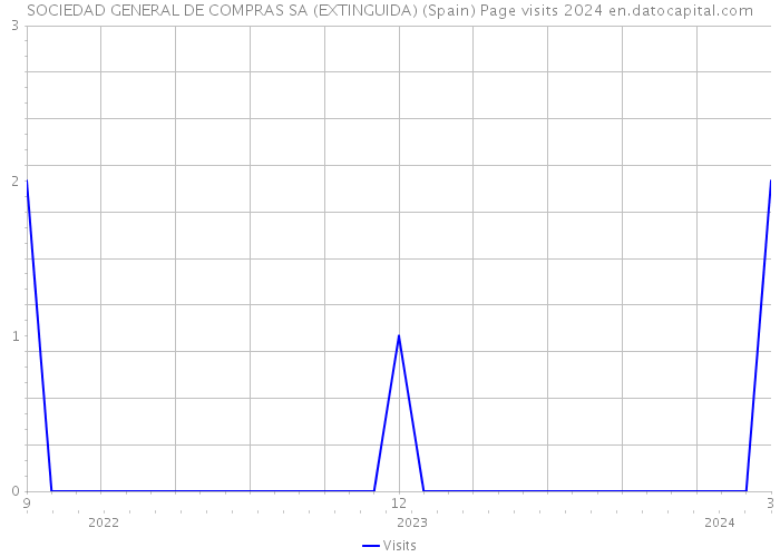 SOCIEDAD GENERAL DE COMPRAS SA (EXTINGUIDA) (Spain) Page visits 2024 