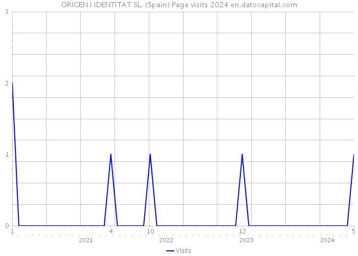 ORIGEN I IDENTITAT SL. (Spain) Page visits 2024 