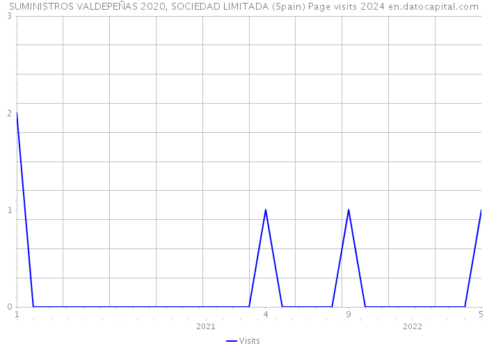 SUMINISTROS VALDEPEÑAS 2020, SOCIEDAD LIMITADA (Spain) Page visits 2024 