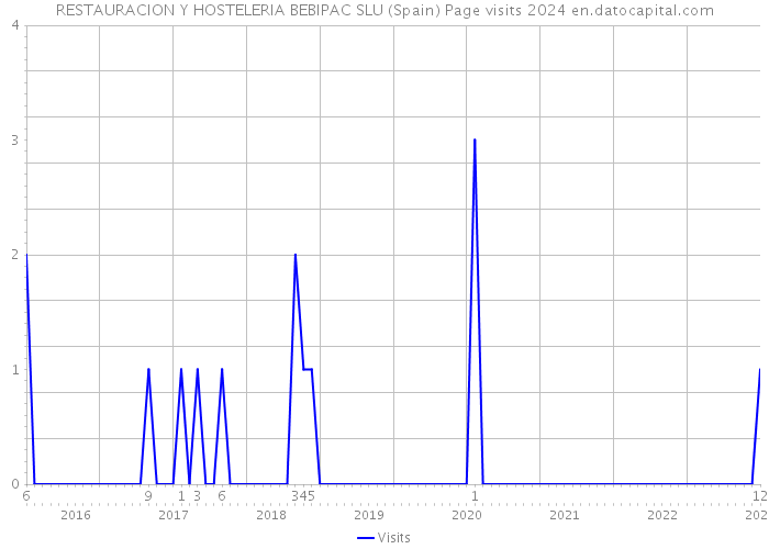 RESTAURACION Y HOSTELERIA BEBIPAC SLU (Spain) Page visits 2024 