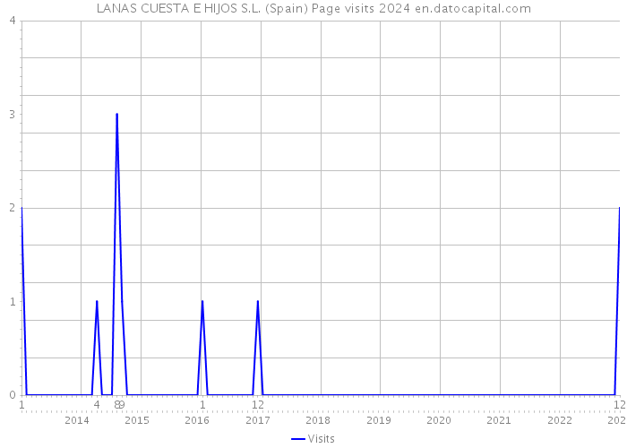 LANAS CUESTA E HIJOS S.L. (Spain) Page visits 2024 