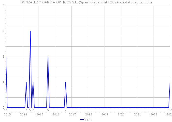 GONZALEZ Y GARCIA OPTICOS S.L. (Spain) Page visits 2024 