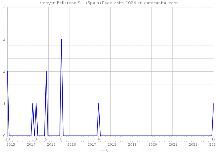 Irigoyen Ballarena S.L. (Spain) Page visits 2024 