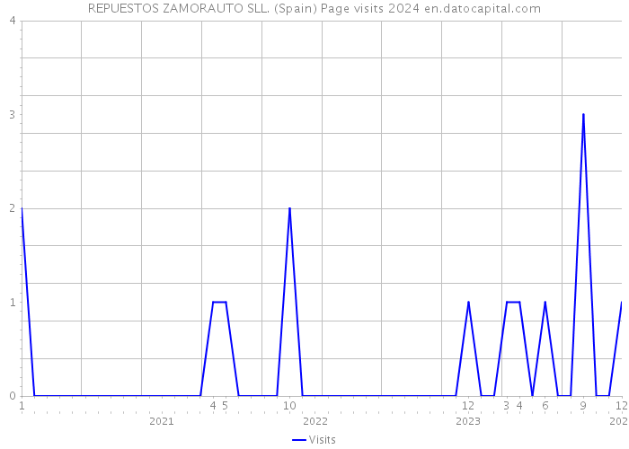 REPUESTOS ZAMORAUTO SLL. (Spain) Page visits 2024 