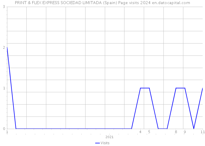 PRINT & FLEX EXPRESS SOCIEDAD LIMITADA (Spain) Page visits 2024 