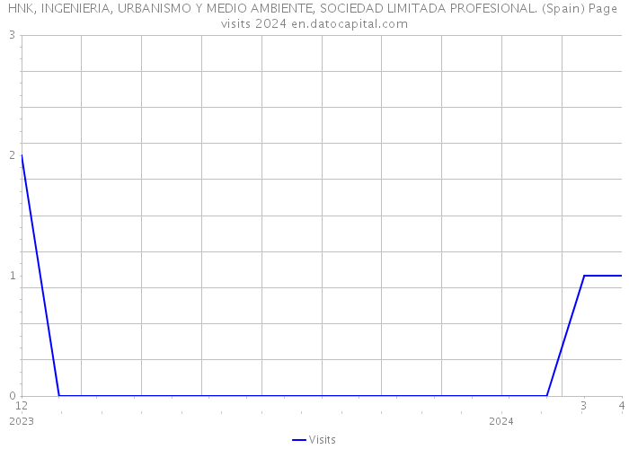 HNK, INGENIERIA, URBANISMO Y MEDIO AMBIENTE, SOCIEDAD LIMITADA PROFESIONAL. (Spain) Page visits 2024 