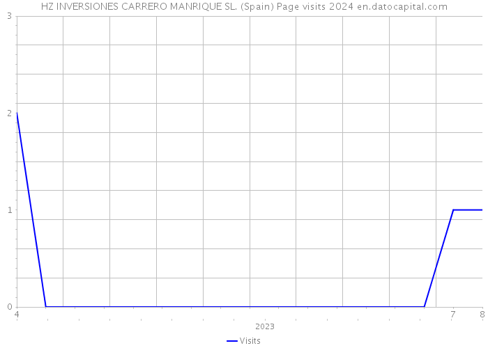 HZ INVERSIONES CARRERO MANRIQUE SL. (Spain) Page visits 2024 