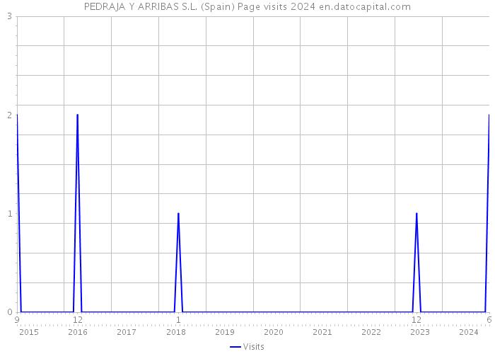 PEDRAJA Y ARRIBAS S.L. (Spain) Page visits 2024 