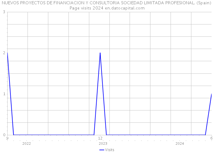 NUEVOS PROYECTOS DE FINANCIACION Y CONSULTORIA SOCIEDAD LIMITADA PROFESIONAL. (Spain) Page visits 2024 