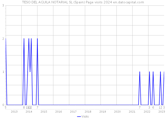 TESO DEL AGUILA NOTARIAL SL (Spain) Page visits 2024 