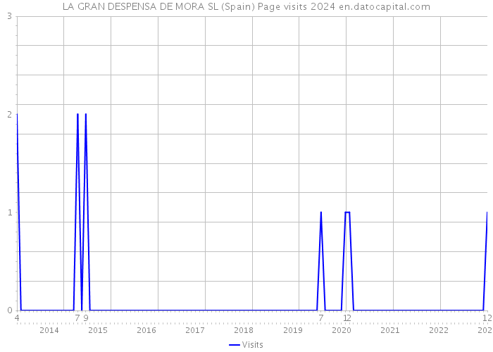 LA GRAN DESPENSA DE MORA SL (Spain) Page visits 2024 