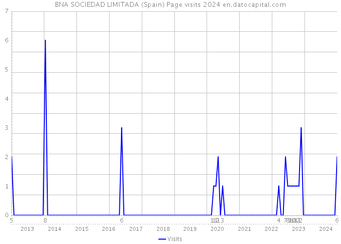BNA SOCIEDAD LIMITADA (Spain) Page visits 2024 