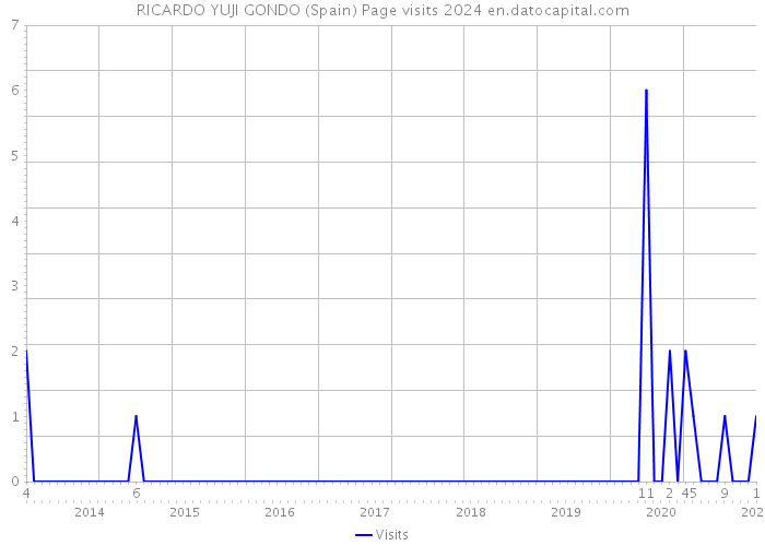 RICARDO YUJI GONDO (Spain) Page visits 2024 