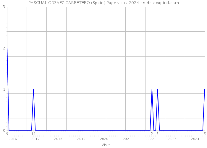 PASCUAL ORZAEZ CARRETERO (Spain) Page visits 2024 