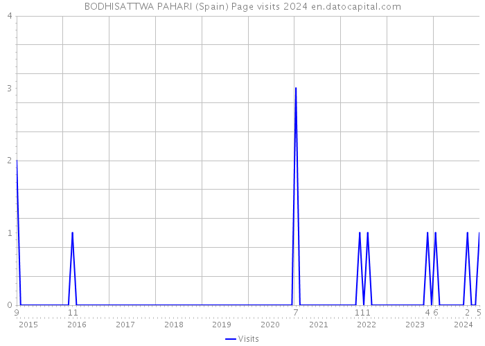 BODHISATTWA PAHARI (Spain) Page visits 2024 