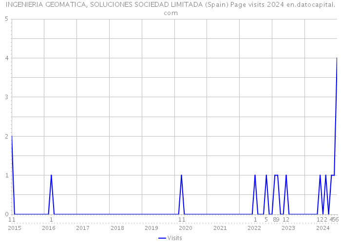 INGENIERIA GEOMATICA, SOLUCIONES SOCIEDAD LIMITADA (Spain) Page visits 2024 