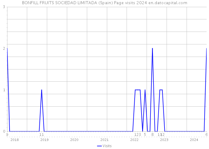 BONFILL FRUITS SOCIEDAD LIMITADA (Spain) Page visits 2024 