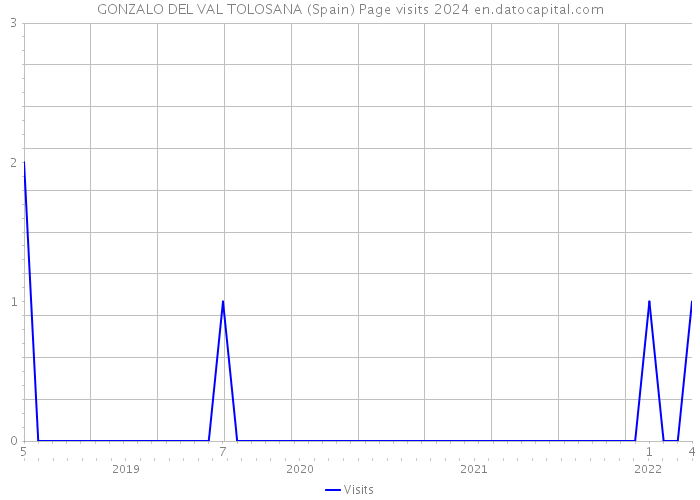 GONZALO DEL VAL TOLOSANA (Spain) Page visits 2024 