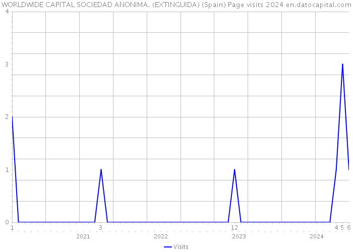 WORLDWIDE CAPITAL SOCIEDAD ANONIMA. (EXTINGUIDA) (Spain) Page visits 2024 